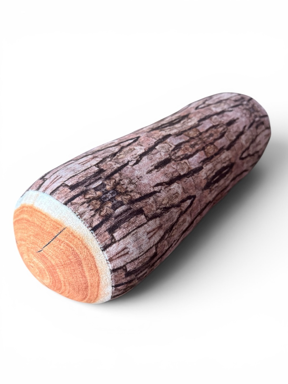 T.A.G. Campfire Log Pillow Rustic Woodland Cabin Decor Plush Cushion